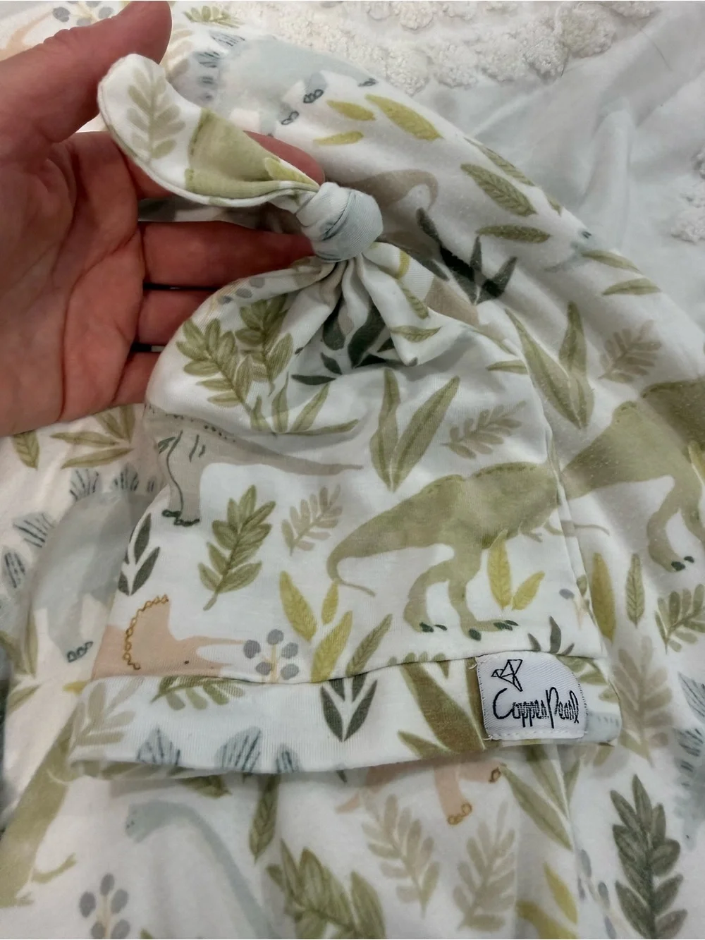 0-6M - Copper Pearl Baby Sleep Sack + Hat - Dinosaur Print